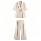 Linen Short Sleeve Office Suit
