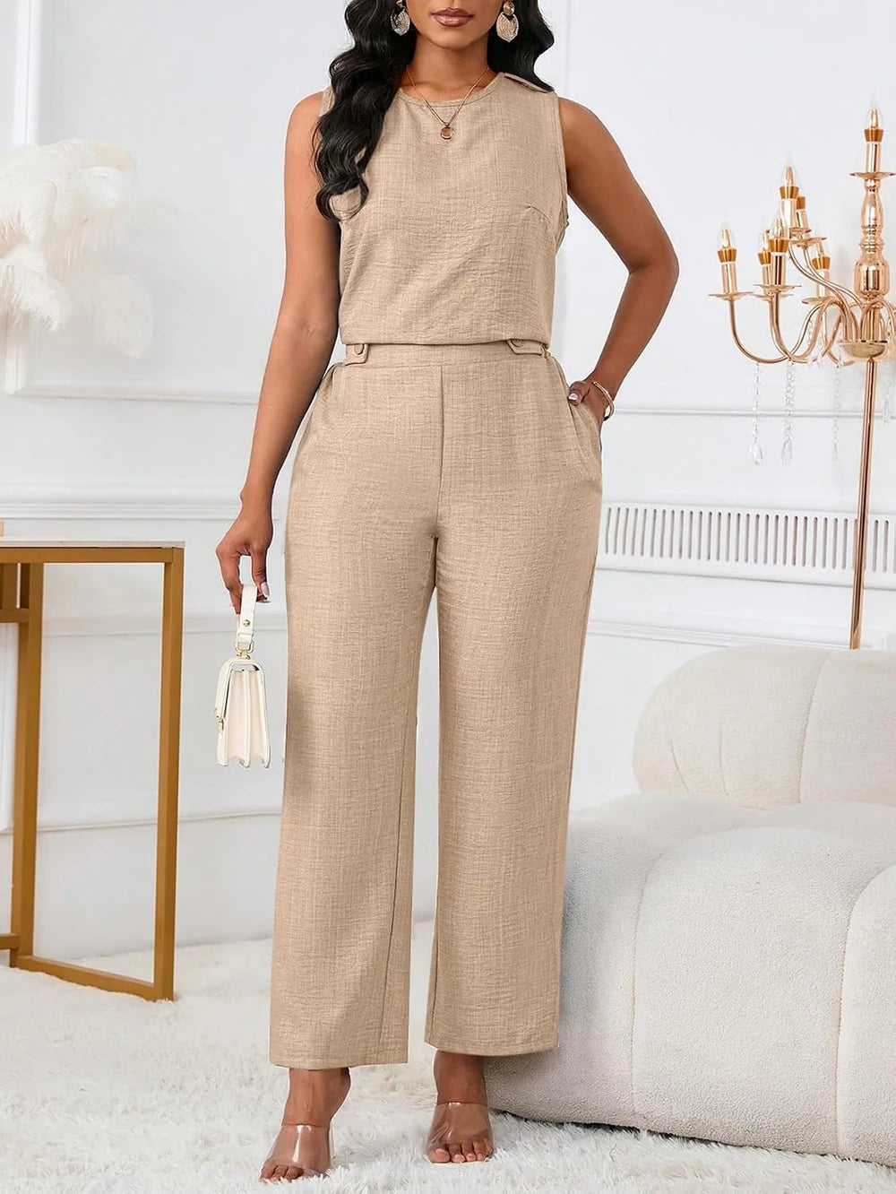 Floerns Business Two Piece Pants Set