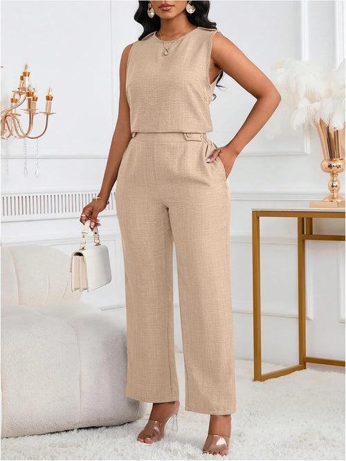 Floerns Business Two Piece Pants Set