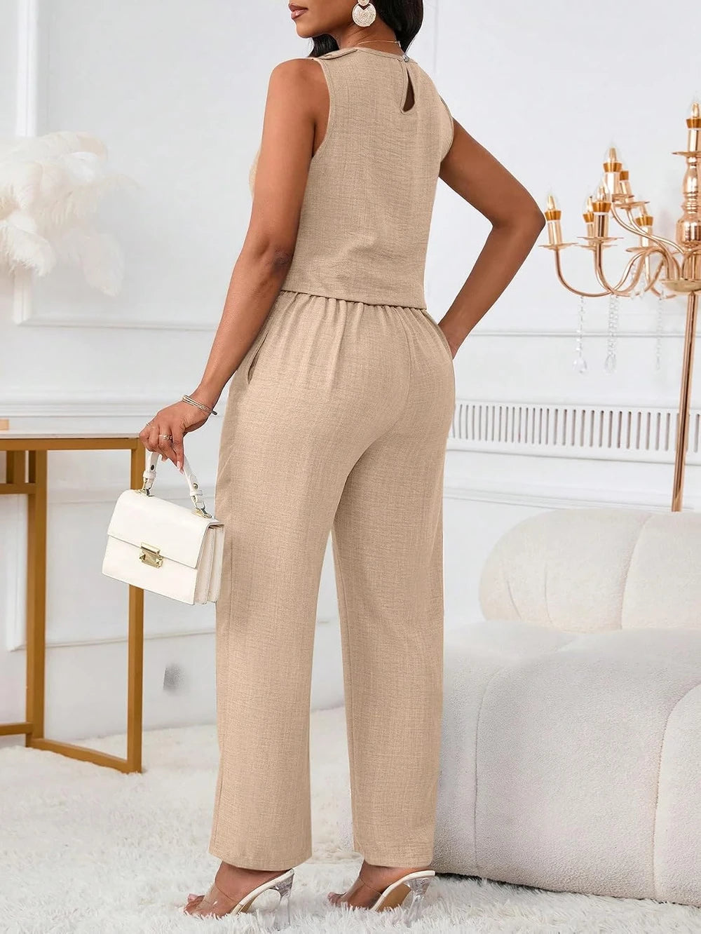 Floerns Business Two Piece Pants Set