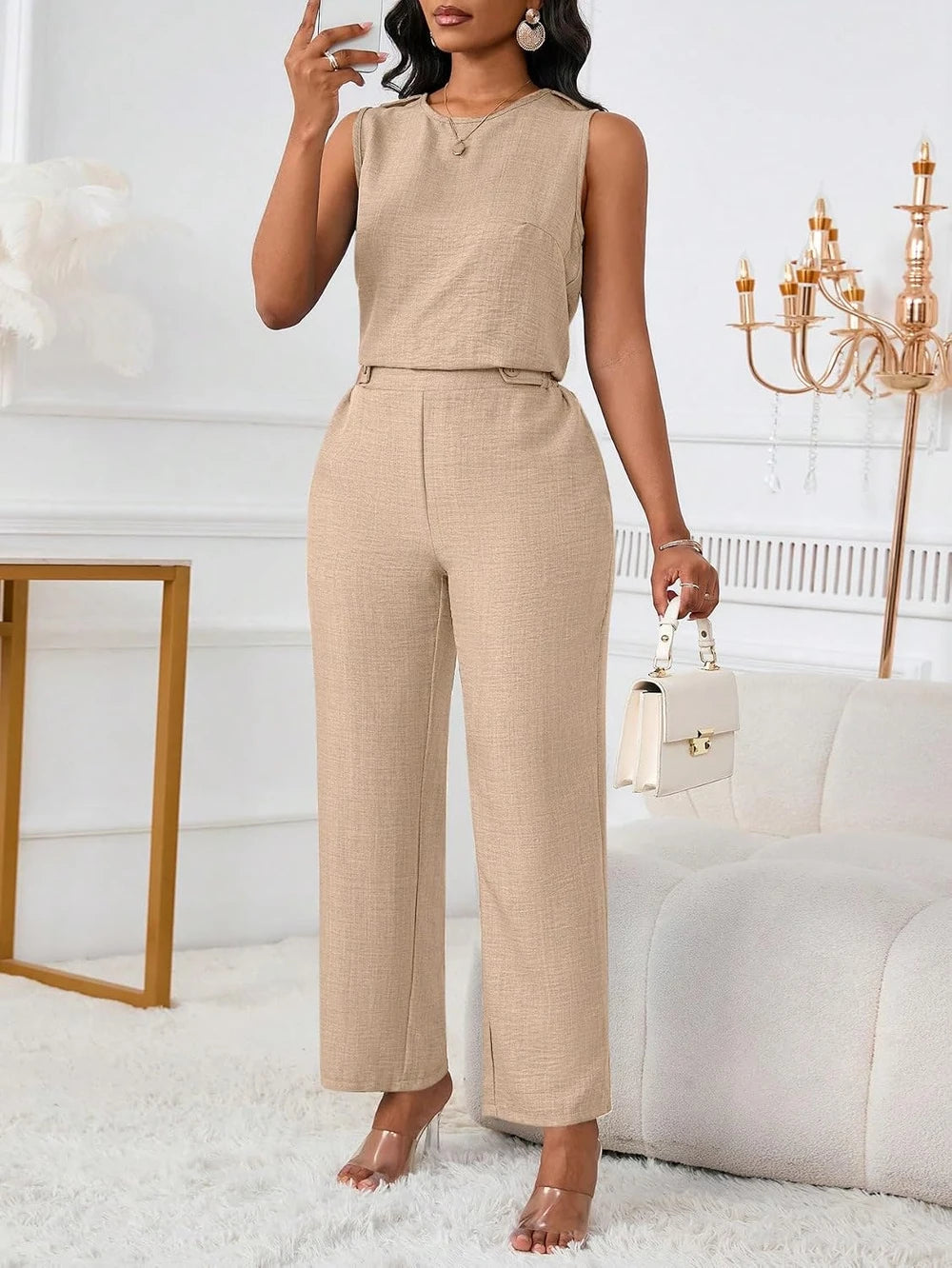 Floerns Business Two Piece Pants Set