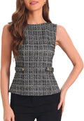 Allegra K Tweed Top