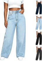 High Waist Wide Leg Denim Pants
