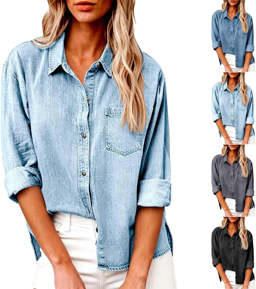 Lightweight Denim Shirt Jacket