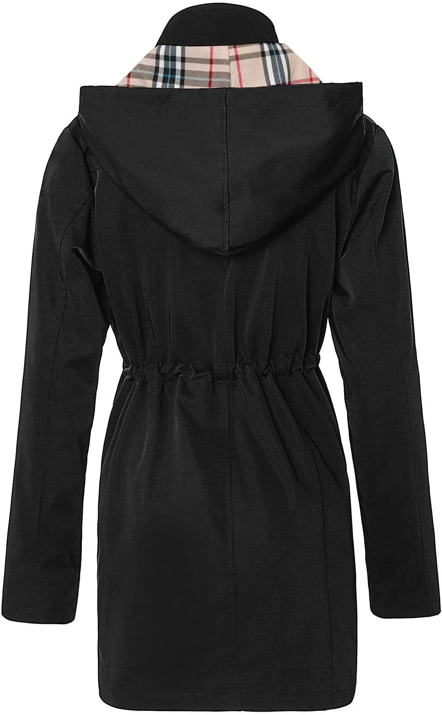 SaphiRose Long Hooded Rain Jacket